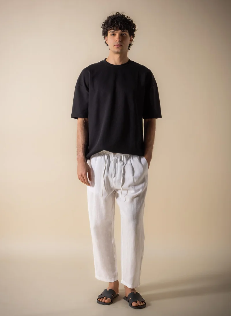 شايبس LINEN BLEND RELAXED FIT TROUSERS