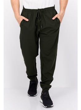 Legend Men Regular Fit Solid Jogger Pants, Olive  - Image 1