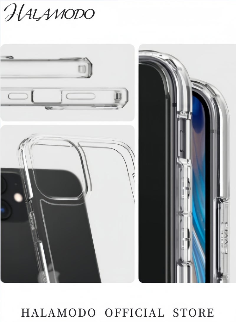 Halamodo جراب شفاف للغاية متوافق مع iPhone 12 Mini مقاوم للاصفرار المتقدم شفاف للغاية جراب هاتف شفاف مقاوم للصدمات غطاء سيليكون ناعم رفيع - Image 2