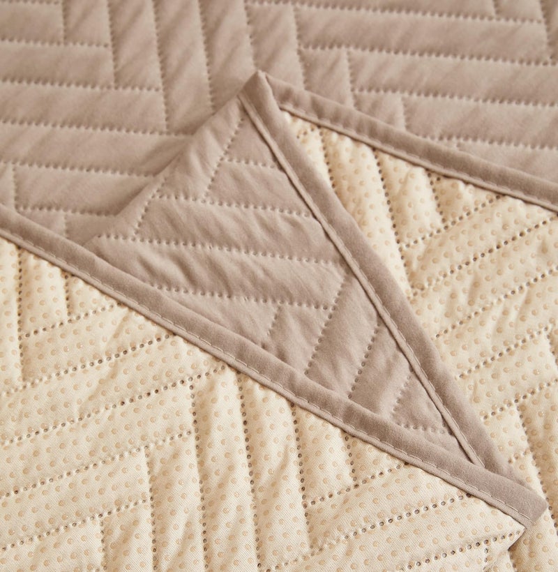 House of Quirk Quilted Polyester Sofa Cover Mat - Anti-Slip, Water-Resistant Couch Protector for Pets, Kids - Machine Washable Furniture Protector (Coffee, 60x185 cm, One Seater) - Image 3