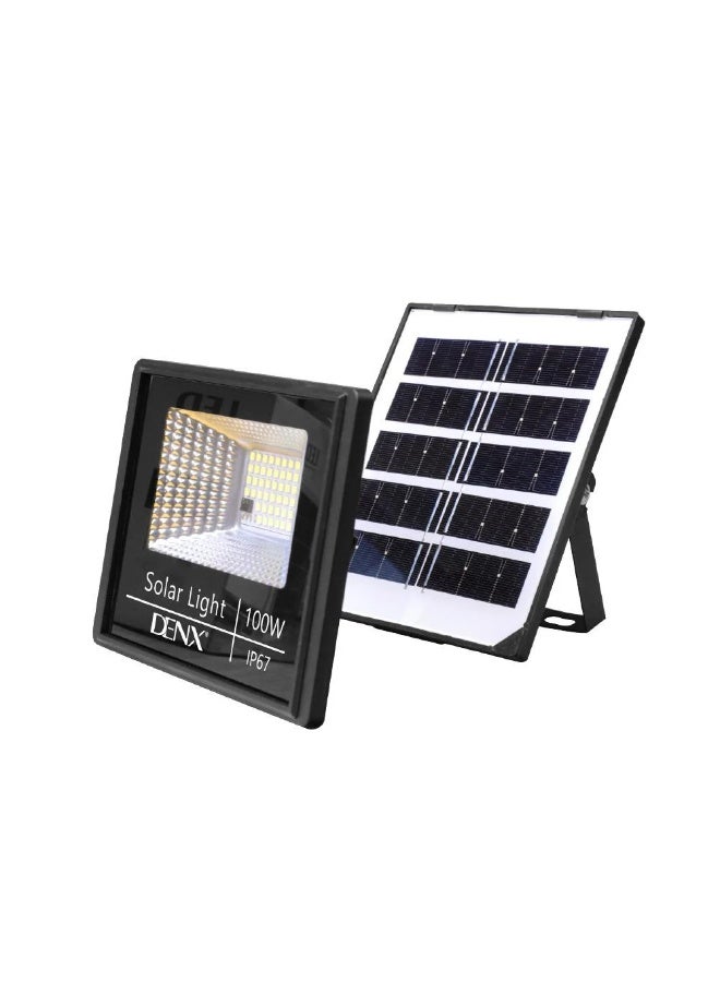 Denx 100W Solar Powered LED Flood Light with Remote Control Water and dust resistant - Image 2