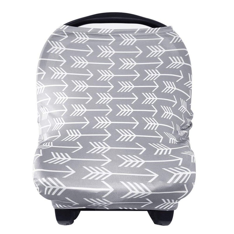 Nursing Cover Breastfeeding Scarf DELFINO Baby Car Seat Covers, Infant Stroller Cover, Stretchy Soft Breathable Multi-Use Cover Ups Carseat Canopy for Girls and Boys