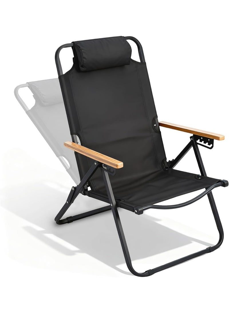 M.A&F's Beach Chairs Heavy Duty, Balcony Foldable Outdoor Chairs, Sun Lounge Chairs, Low Picnic Recliner Chair, Rocking Chair, Camping Accessories, Garden Furniture - Image 1