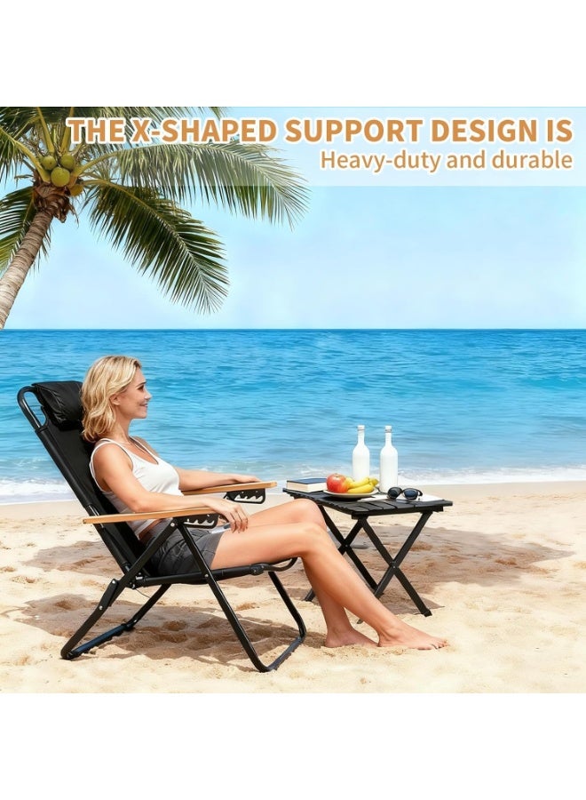 M.A&F's Beach Chairs Heavy Duty, Balcony Foldable Outdoor Chairs, Sun Lounge Chairs, Low Picnic Recliner Chair, Rocking Chair, Camping Accessories, Garden Furniture - Image 5