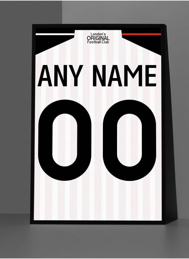 Generic - Fulham - Premier Jersey Shirt Print/Poster - Personalised - Custom - Any Name - Any Number - Unframed - England League - 23/24 - Image 1