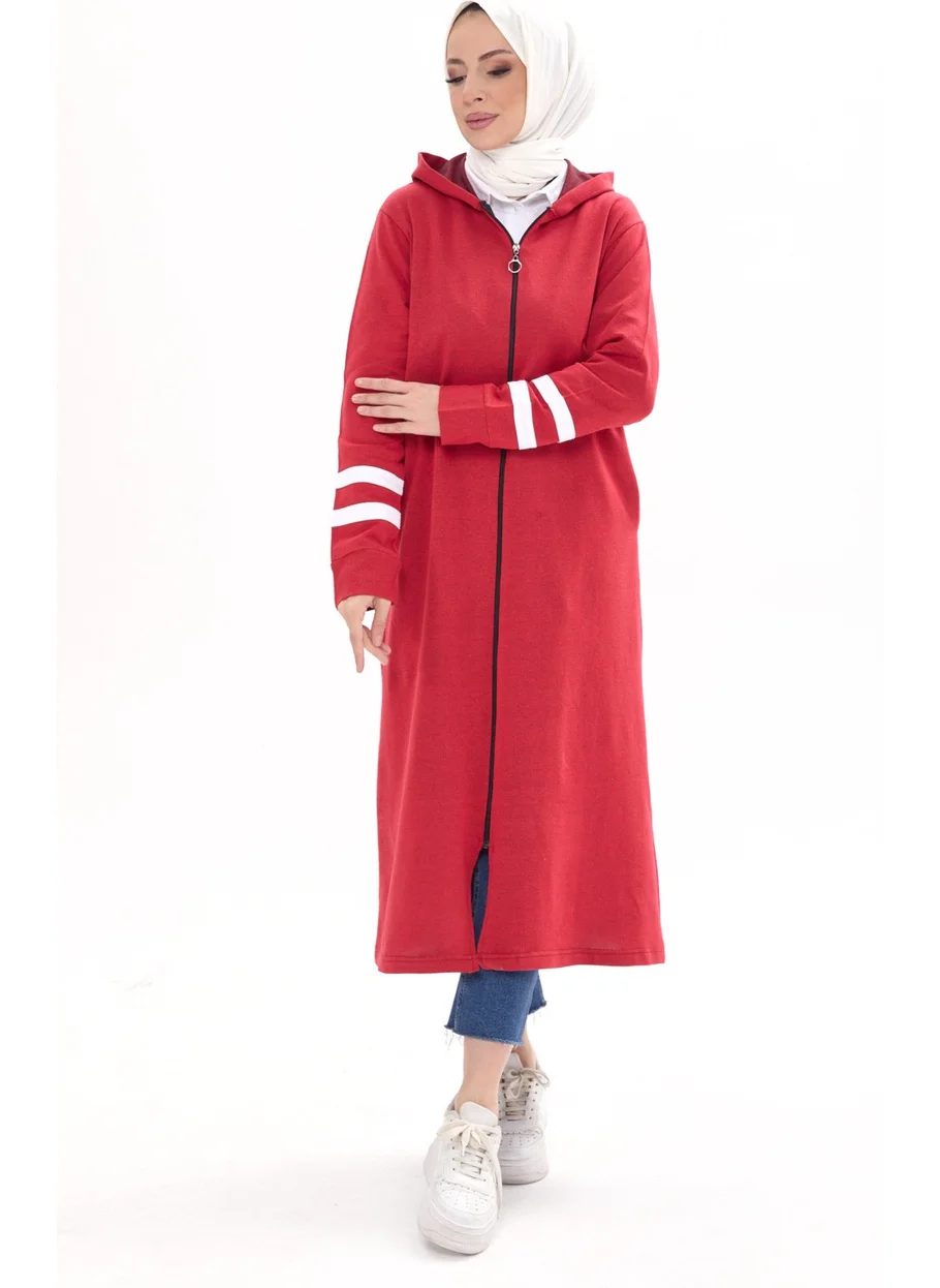 Tofisa 3521-RED Garted Abaya