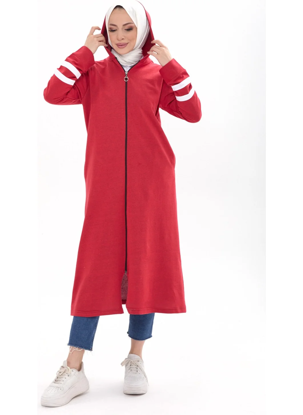 Tofisa 3521-RED Garted Abaya