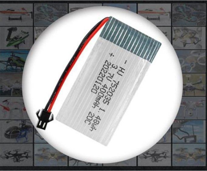 Lipo Battery 3.7V 400MAH 25C Drone and RC Model Battery Hx2.54 Socket