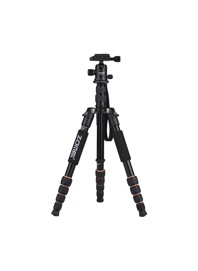 Zomei - ZOMEI Q666 59inch Compact Travel Portable Aluminum Alloy Camera Tripod Monopod with Ball Head/ Quick Release Plate/ Carry Bag for DSLR Camera - Image 1