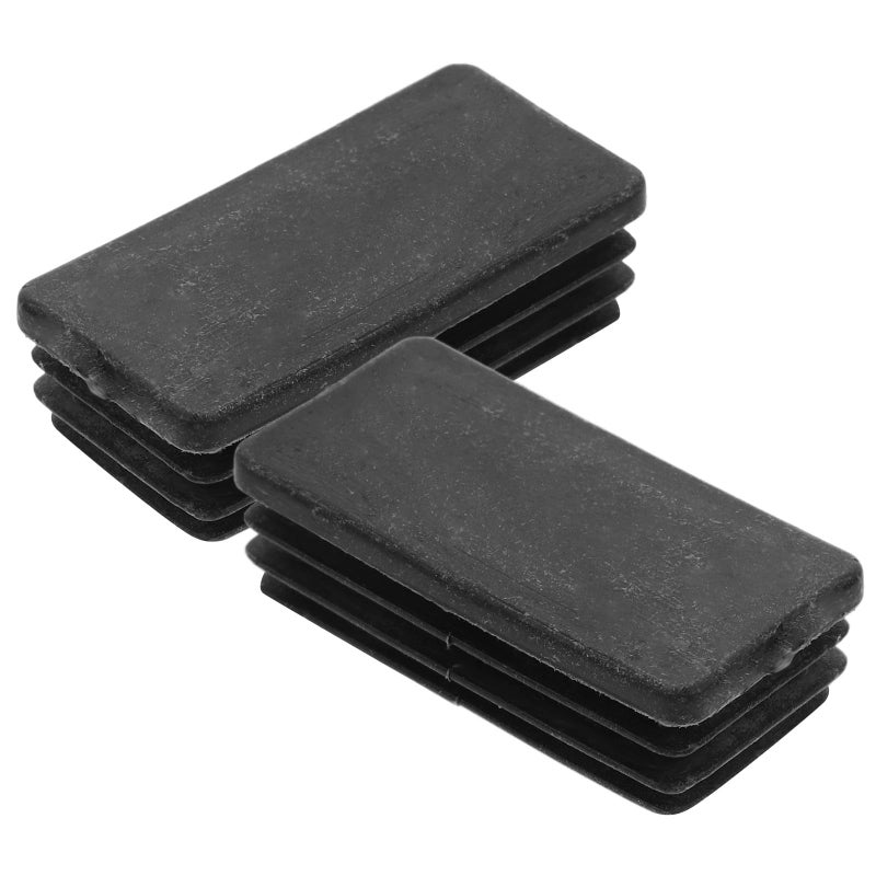 Non Slip Black Iron Ladder Feet Covers 2Pcs 2x4cm Tube Caps Home Replacement - Image 2