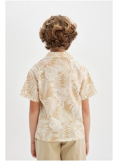 DeFacto Boy Regular Fit Resort Neck Woven Short Sleeve Shirt  - Image 2