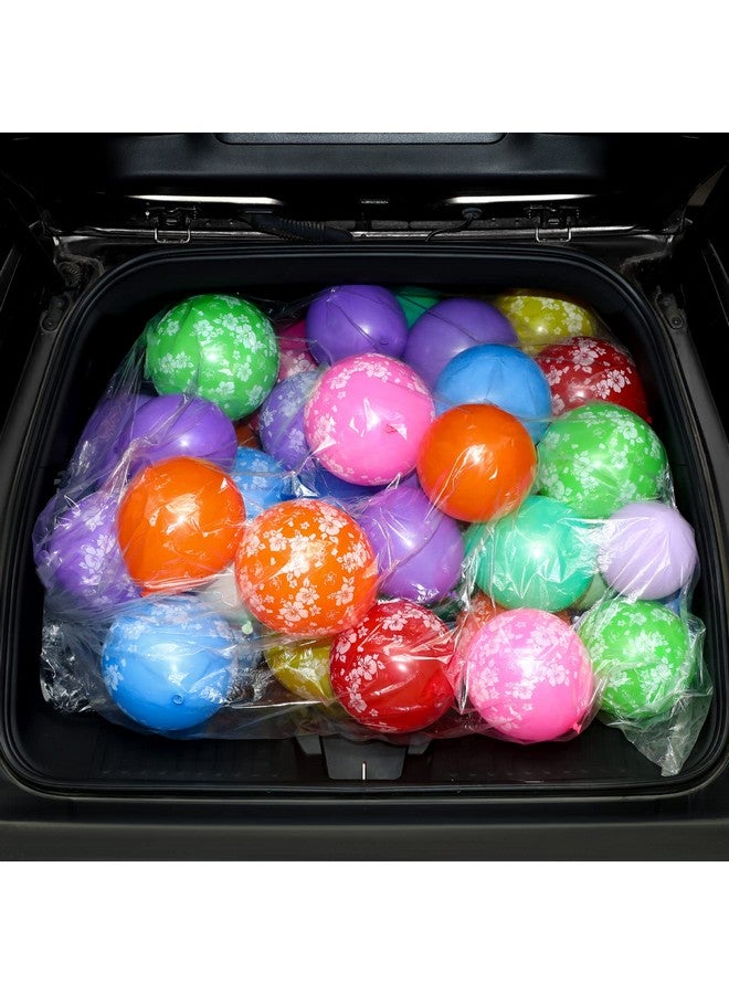 Sherr 6 قطع أكياس نقل البالونات، 98.4 × 59.1 بوصة أكياس تخزين عملاقة شفافة كبيرة لنقل البالونات لمستلزمات حفلات عيد الميلاد والزفاف وكشف الجنس وحفلات التخرج - Image 5