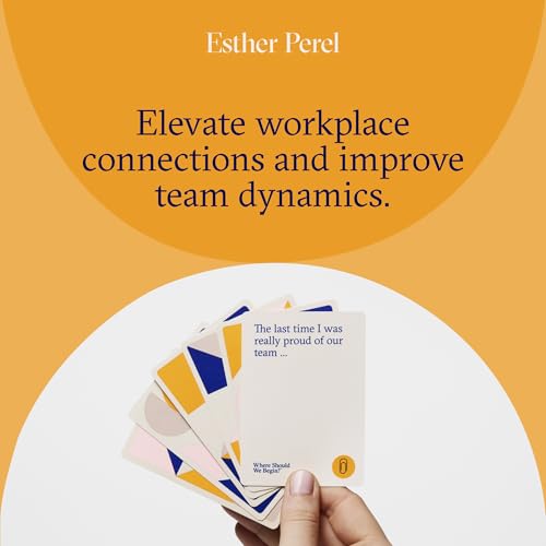 ESTHER PEREL إيستر بيريل: من أين نبدأ؟ في العمل – بطاقات المحادثة لفرق الثقافة أمب – ألعاب المكتب وبناء الفريق للعمل – 100 بطاقة نقاط حوار لبناء الثقة والاتصال - Image 5