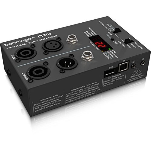 Behringer CT200 Microprocessor-Controlled 8-in-1 Cable Tester,Black - Image 5