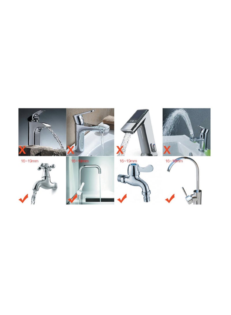 3 Pieces Universal Faucet Anti Splash Nozzle, Kitchen Tap Water Saving Extension, Filtered Sink Spray for Home Use - Image 4