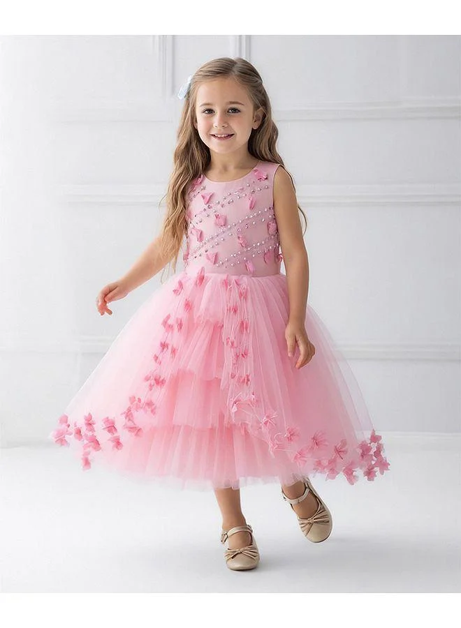 Mark & Mia Mark & Mia Pearl Embellished Party Dress - Dark Pink