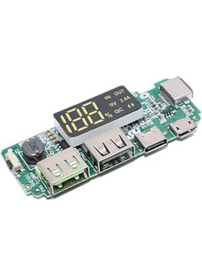 Lithium Battery Charger Board LED Dual USB 5V 2.4A Micro/Type-C USB Mobile Power Bank 18650 Charging Module Circuit Protection Circuit Board (Color : 5V 2.4A) (12)