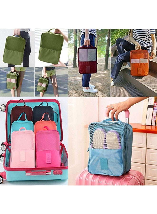 CLOMANA¬Æ 3 Layer Waterproof Travel Shoes Storage Footwear Organiser Pouch Bag for Travelling and Hiking (Multi Color) - Image 2