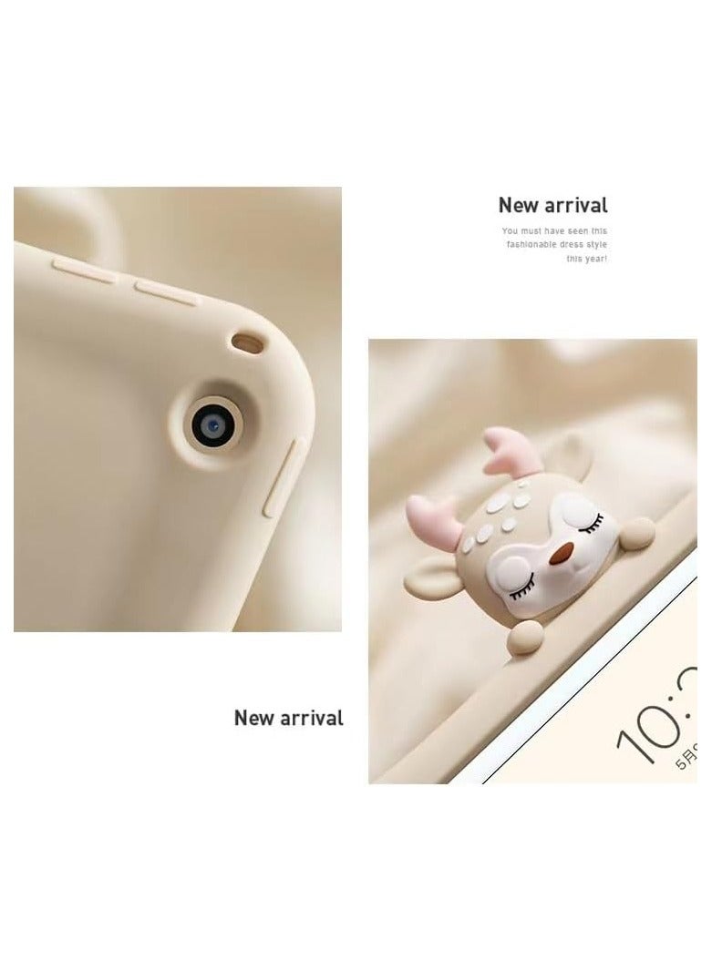 عام الحافظة الخاصة بالأطفال لجهاز iPad الجيل التاسع / الثامن / السابع (2021/2020/2019) مع حامل وحامل قلم، حافظة حماية كاملة للجسم من السيليكون للكمبيوتر اللوحي. - Image 5