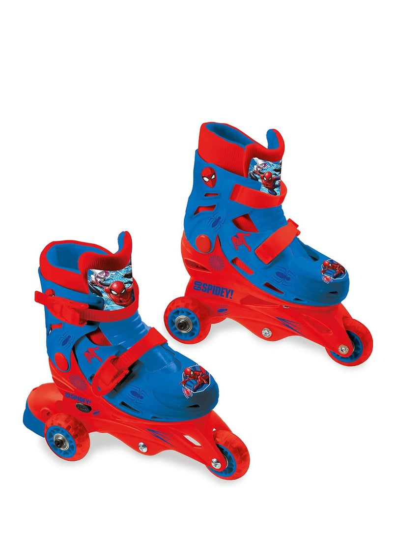 Spiderman 3 Wheels Tri/Inline Kid Skates Size 29-32