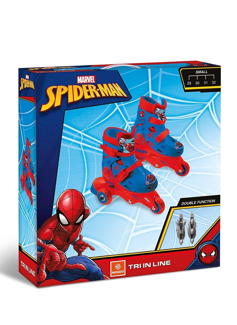 Spiderman 3 Wheels Tri/Inline Kid Skates Size 29-32