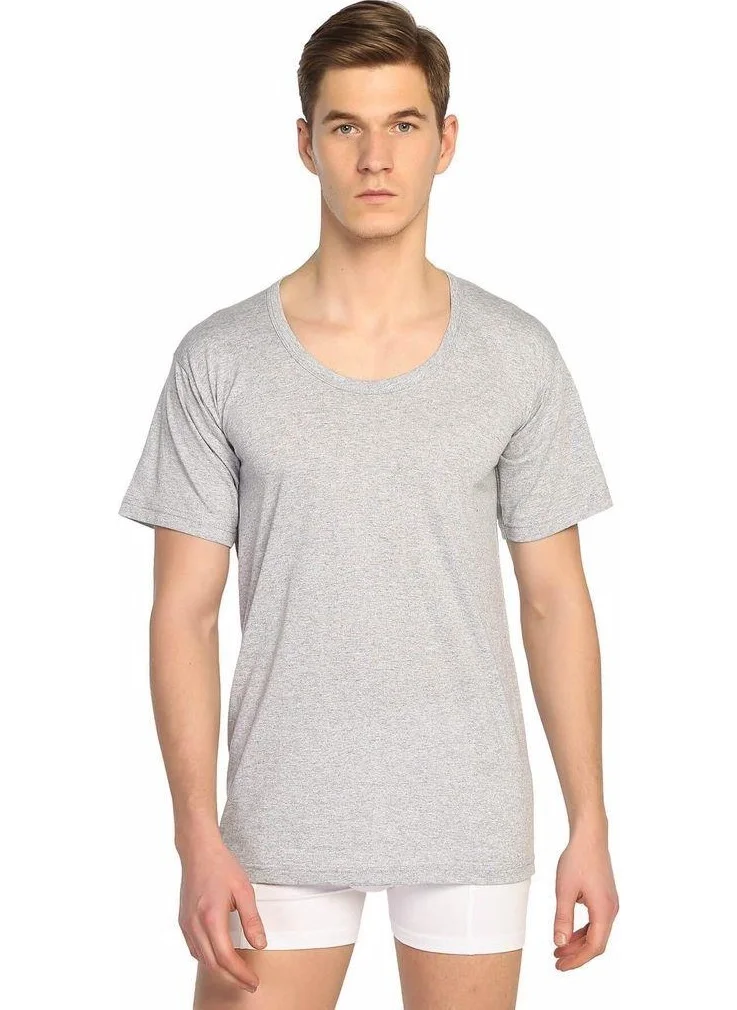 Seher Yıldızı Morning Star 12 Pieces Morning Star 100% Cotton Men's Undershirt Short Sleeve Colorful