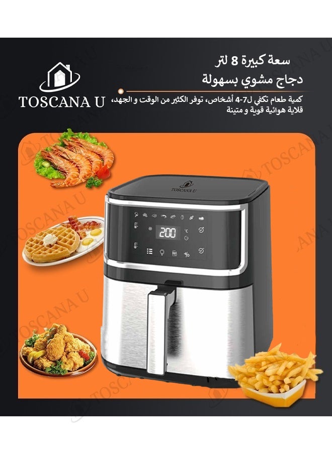 TOSCANA U - Air fryer with screen 8 liters of 1700 watts - Image 1