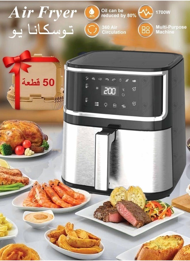 TOSCANA U Air fryer with screen 8 liters of 1700 watts 