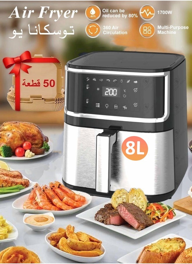 TOSCANA U Air fryer with screen 8 liters of 1700 watts 