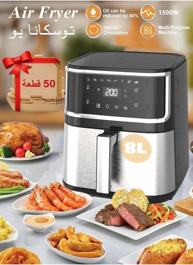 TOSCANA U Air fryer with screen 8 liters of 1700 watts 