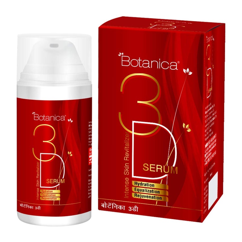 Botanica 3D Serum 30ml Intense Revitalizer Serum Reduces Dryness Fine Lines Rejuvenating Hydrating Reduces Pigmentation Redness Enriched with Niacinamide Glycerine - Image 1