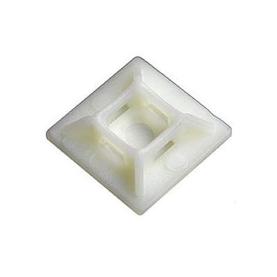 Rpi shop - Nylon Cable Zip Tie Mounts, Self-Adhesive Tie Mount for Wire Alightment Arrangement DIY Works (19mm X 19mm) Pack of 100 Pc - Image 1