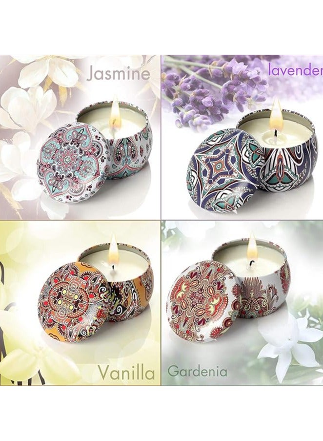 4 Scented Candles, Gift Set 4 X 4.4 Oz, Natural Soy Wax Scented Candle, Long Lasting Comforting Fragrance, Great For Holiday Gifts, Baby Showers, And Home Decor - Image 1
