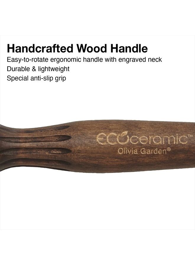 Olivia Garden Ecoceramic Firm Bristles Round Thermal Hair Brush (1 3/4") - Image 4