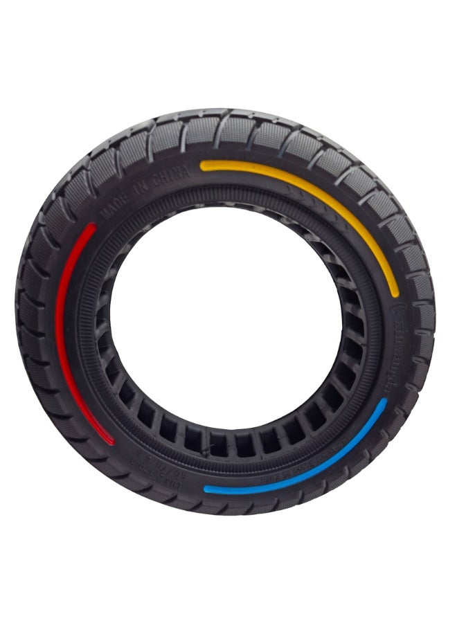 Fukukawa **FUKUKAWA إطار صلب بتقنية قرص العسل مقاس 10x2.5-6.5 للسكوتر الكهربائي | إطار مطاطي بدون هواء ومقاوم للثقوب | ممتص للصدمات ومقاوم للتآكل | مقاس 60/70-6.5 | أسود** - Image 3