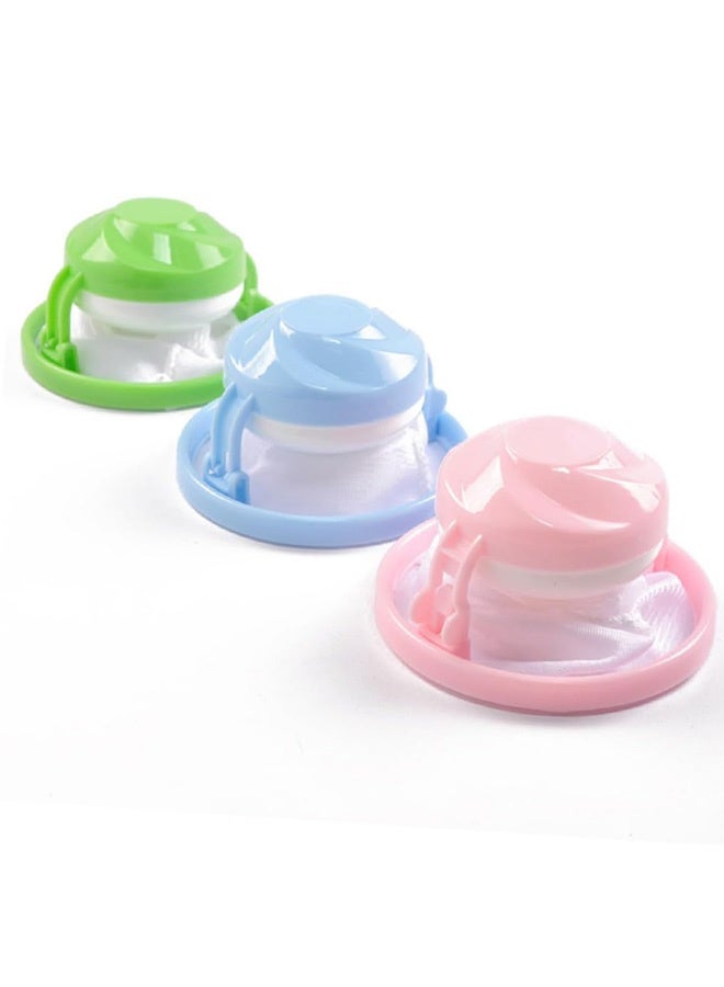 3 قطع من أكياس فلتر التقاط شعر الغسالة لإزالة شعر الحيوانات الأليفة، حقيبة شبكية من مادة إي في إيه، فلتر حطام الوبر، أداة تنظيف منزلية قابلة لإعادة الاستخدام لشعر الكلاب بألوان عشوائية - Image 2