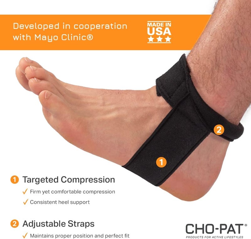 Cho-Pat Achilles Tendon Strap for Pain Relief and Support, Developed with Mayo Clinic Professionals, Small Size - Image 3