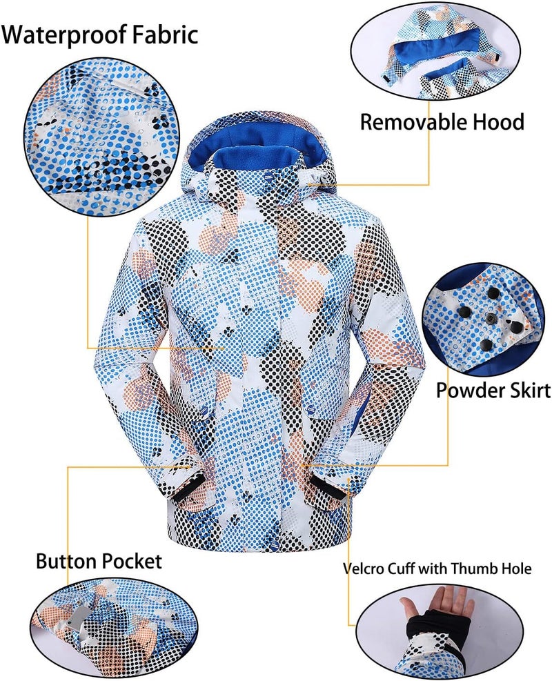 PHIBEE Store Big Boys' Waterproof Breathable Outdoor Warm Snowboard Ski Jacket - Image 4