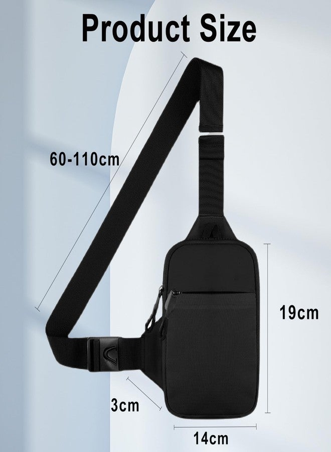 flintronic Sling Bag, Waterproof Chest Bag for Men and Women, Mini Breathable Crossbody Shoulder Bag with Zipper, Lightweight Shoulder Backpack for Travel Hiking Cycling Camping Outdoor Sports - Image 2