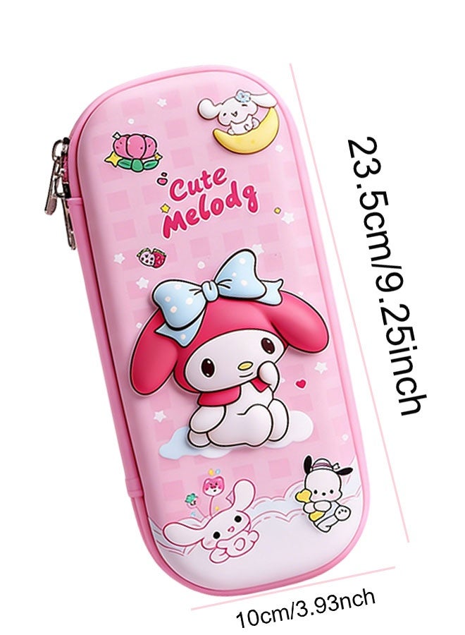 Sanrio My Melody girls' pencil case, waterproof and drop-resistant, 3D large-capacity portable cartoon pencil storage case, suitable for elementary school students - Image 3