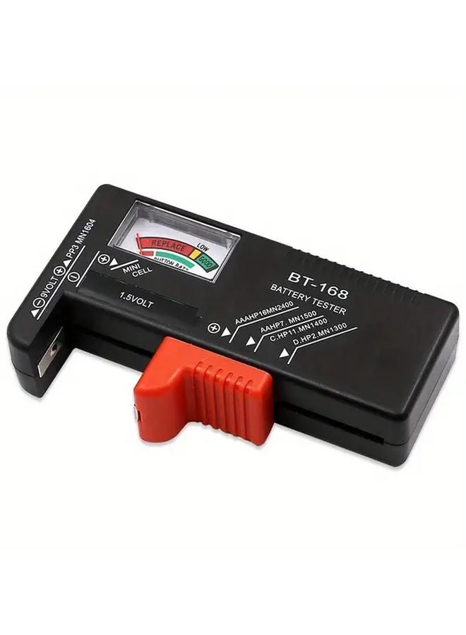 Black Battery Tester AA AAA C D 9V Digital Display Color Coded Power Indicator - Image 1
