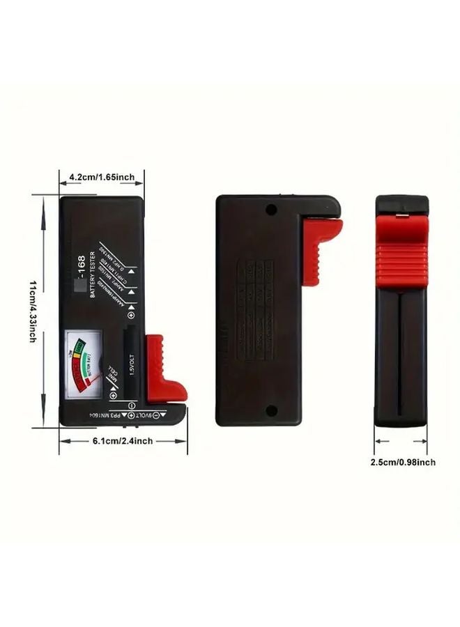 Black Battery Tester AA AAA C D 9V Digital Display Color Coded Power Indicator - Image 4