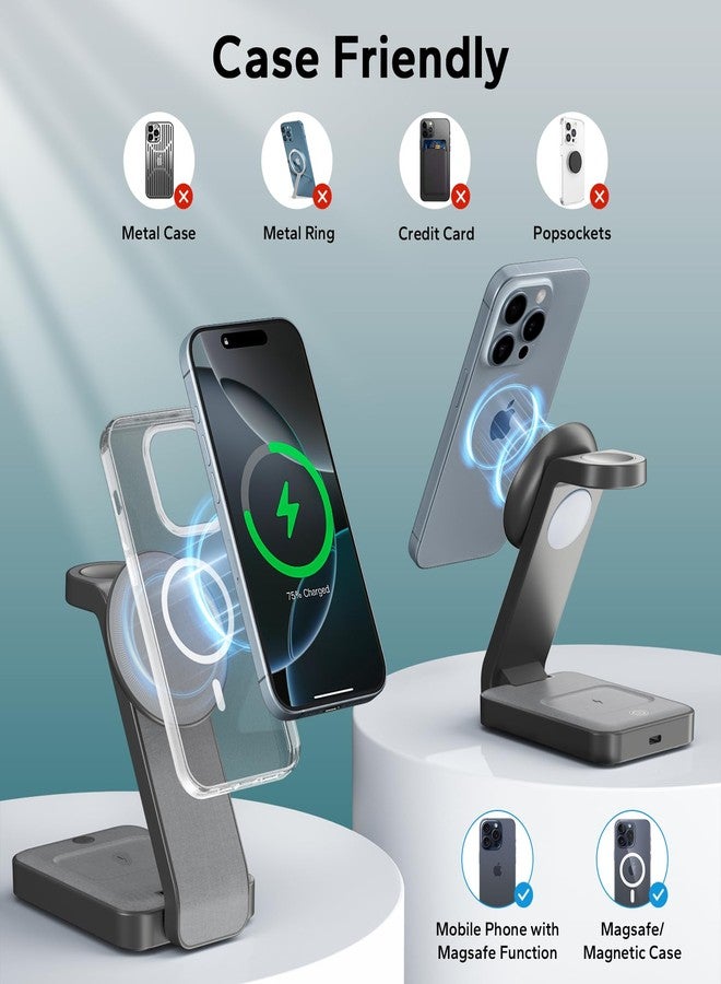 eazpower 3 in 1 Foldable Wireless Charging Station for Multiple Devices Apple, SR6-G-US - Image 4
