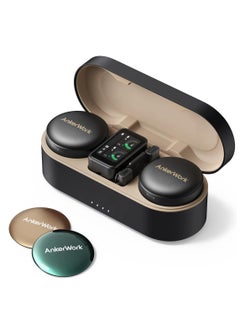 AnkerWork AnkerWork M650 Wireless Lavalier Microphone, Pro Noise Cancellation, 656 ft (200 m) Transmission, 15H Battery, Swap Magnetic Colorful Covers, 2-Channel Quality Pickup, Wireless Microphone for Vlogs  - Image 1