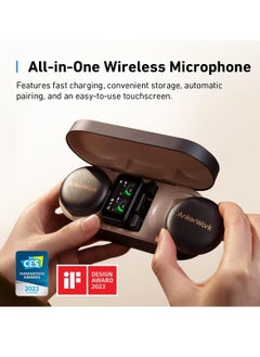 AnkerWork AnkerWork M650 Wireless Lavalier Microphone, Pro Noise Cancellation, 656 ft (200 m) Transmission, 15H Battery, Swap Magnetic Colorful Covers, 2-Channel Quality Pickup, Wireless Microphone for Vlogs  - Image 2