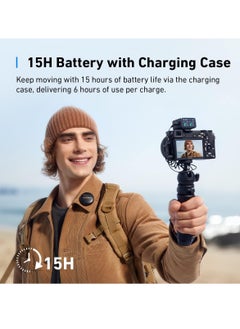 AnkerWork AnkerWork M650 Wireless Lavalier Microphone, Pro Noise Cancellation, 656 ft (200 m) Transmission, 15H Battery, Swap Magnetic Colorful Covers, 2-Channel Quality Pickup, Wireless Microphone for Vlogs  - Image 4