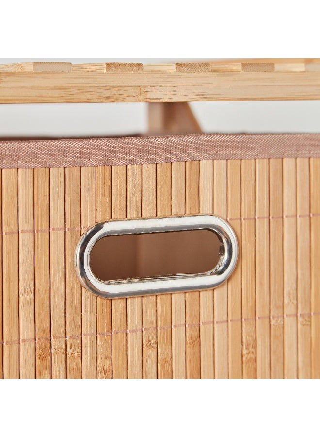 هوم بوكس خزانة حمام ناتورا بامبو بثلاثة أدراج 32 × 90 × 30 سم - Image 4