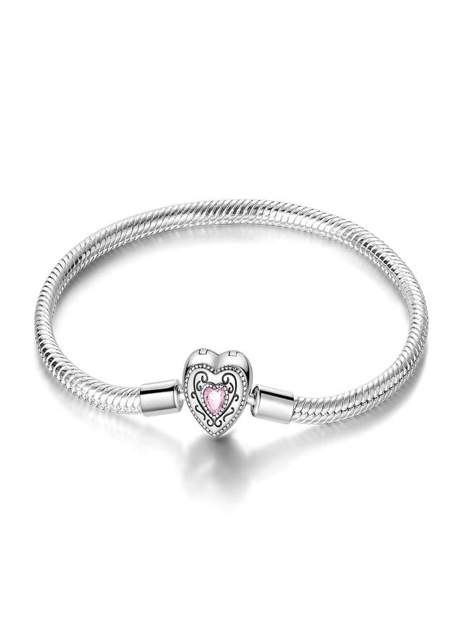MULA 925 Sterling Silver Snake Chain Charm Bracelet Butterfly Heart Clover with 5A Cubic Zirconia Bracelets for Women - Image 1
