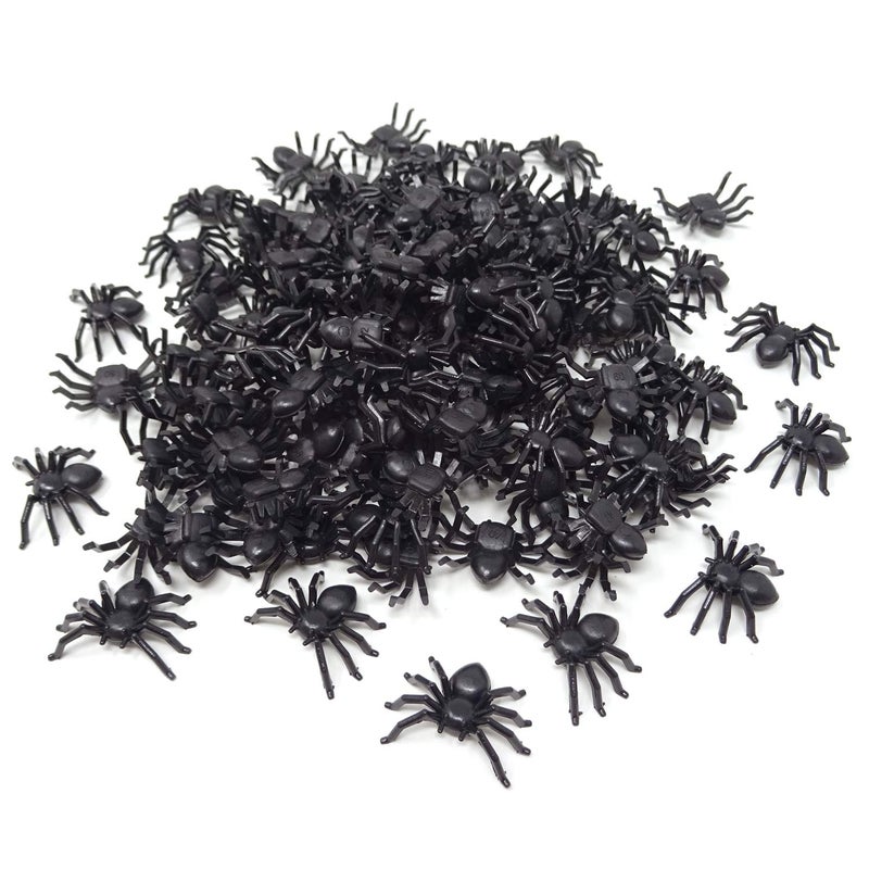 Honbay 120PCS Plastic Mini Fake Black Spiders for Home and Party