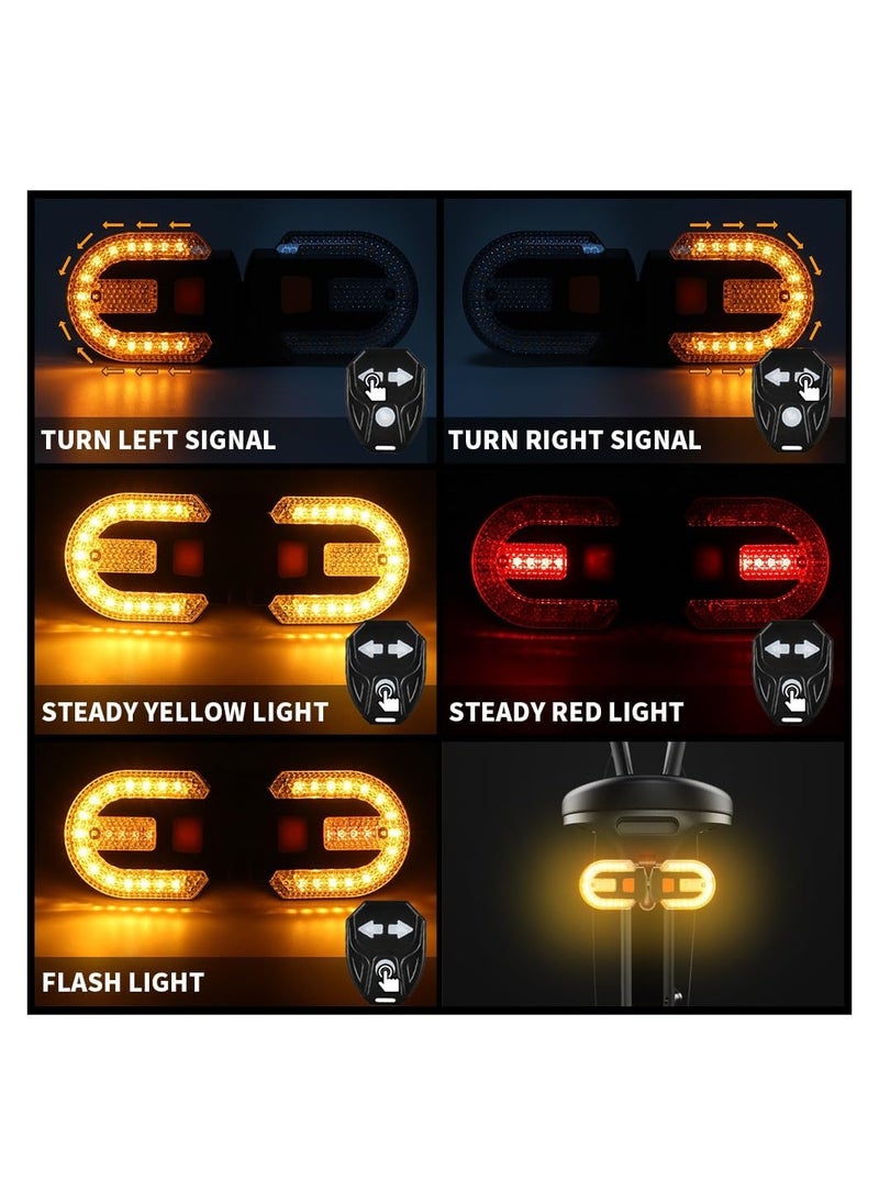 SYOSI Rechargeable Bike Tail Light with Turn Signals, Wireless Remote, 5 Lighting Modes, IPX4 Waterproof, USB Type-C Fast Charging, Easy Mount for Cycling Safety, Dual Installation Options  - Image 5